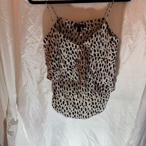 Stylish Black and White Polka Dot Women's Camisole